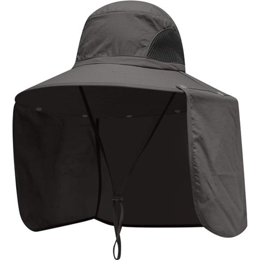 Sun Blocker Hats Outdoor Sun Protection Fishing Cap with NeckFlap Large Brim Hat